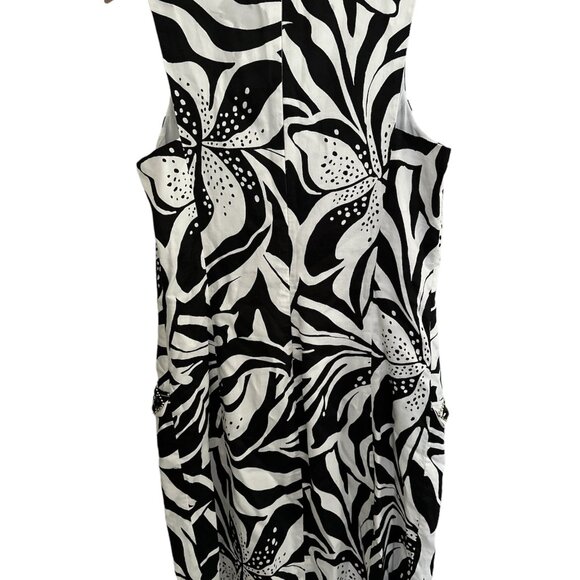 Lilly Pulitzer Forsythia Black & White Embellished Dress - Like New Size 10 - Picture 4 of 7